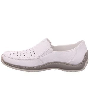 Rieker Weiße Slip-Ons, Modisch Und Bequem