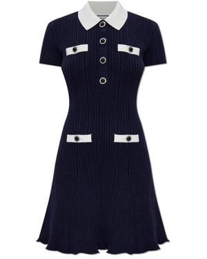 Self-Portrait Knitted Dresses - Blu