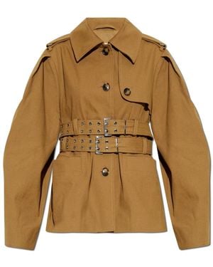 Ganni Trench Coats - Verde