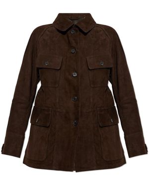 AllSaints Leather Jackets - Marrón
