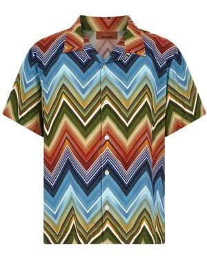 Missoni Short Sleeve Shirts - Blue