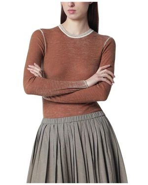 6397 Round-Neck Knitwear - Marrón
