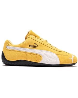 PUMA Gelbe Wildleder Schnürschuhe