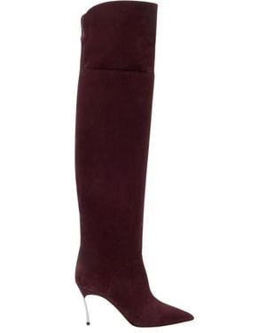 Casadei Schoenen ,Rood ,Leer Blade Nomad Over The Knee