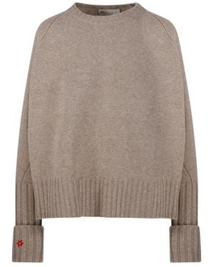 Tory Burch Round-Neck Knitwear - Brown