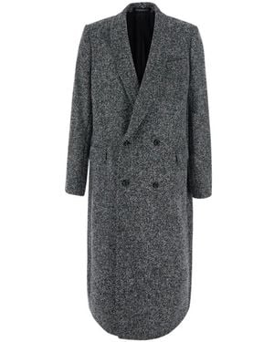 Emporio Armani Double-Breasted Coats - Gris