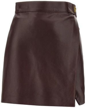 Elisabetta Franchi Leather Skirts - Marrón
