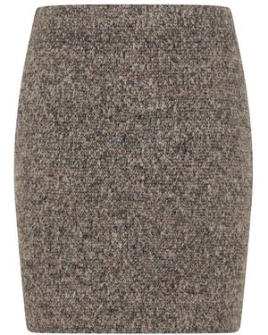 Samsøe & Samsøe Rokken ,Grijs ,Wol Knit Mini Skirt