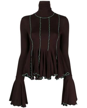 Siedres Renti Rollkragenpullover - Schwarz