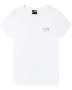 EA7 Tops ,Wit ,Short Sleeve T-Shirt
