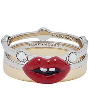 Marc Jacobs Accessoires ,Geel ,The Lips Ring Set - Rood