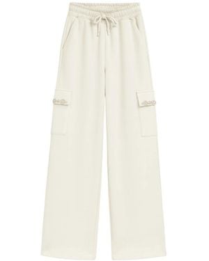 Clips Wide Pants - White