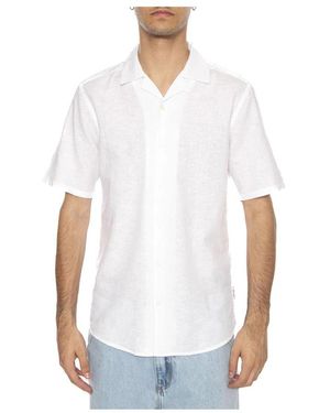 Only & Sons Overhemden ,Wit ,Camicia Maniche Corte