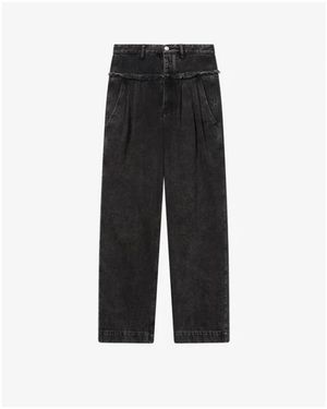 Isabel Marant Jeans ,Grijs ,Katoen Iniza Broek - Zwart