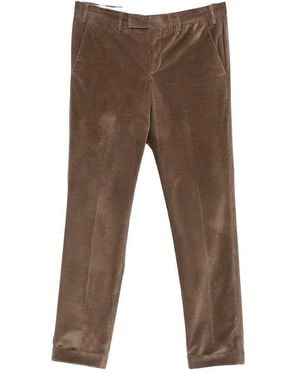 PT Torino Broeken ,Bruin ,Katoen Slim-Fit Corduroy Broeken