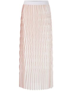 Marc Cain Rokken ,Wit ,Geplooide Maxi Rok