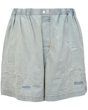 Acne Studios Distressed Shorts - Blau