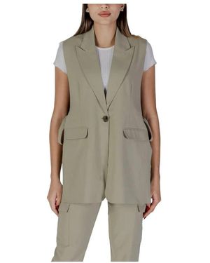 B.Young Jassen ,Groen ,Polyester Groene Polyester Vest Damesjassen