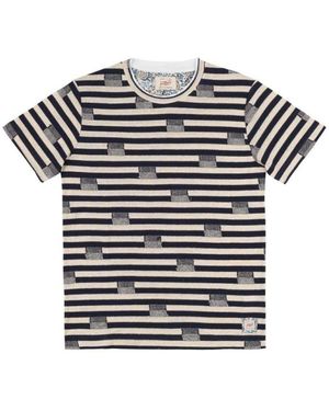 Bob Tops ,Veelkleurig ,T-Shirt Lino Rigato - Zwart