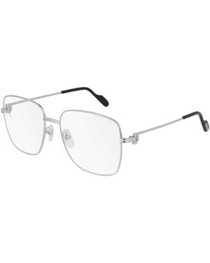 Cartier Zilver Transparante Ct0253O Bril - Metallic