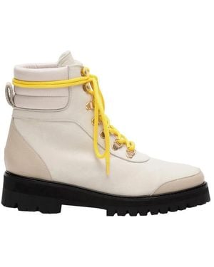 Flattered Lace-Up Boots - Yellow