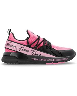 Versace Jeans Couture Sports Shoes With Printed Logo - Pink