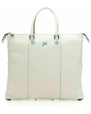 Gabs Tassen ,Wit ,Katoen Omkeerbare Witte Leren Shopper Tas