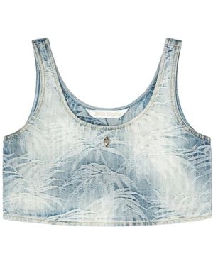 Palm Angels Sleeveless Tops - Blue