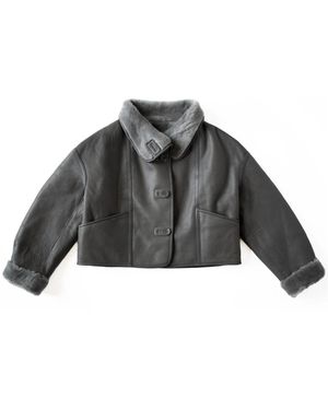 Just things we like Faux Fur & Shearling Jackets - Gris