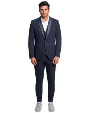 Bharnaba Single Breasted Suits - Blu