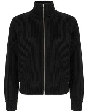 Maison Margiela Zip Wollen Cardigan - Zwart