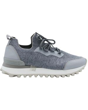 Eleventy Panelled Knit Sneakers - Blau