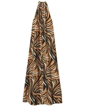 Twinset Kleedjes ,Veelkleurig ,Maxi Kleedjes - Naturel