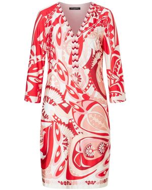 Ana Alcazar Kleedjes ,Veelkleurig ,Leer Bloemige Mouwloze Tuniek Jurk - Rood