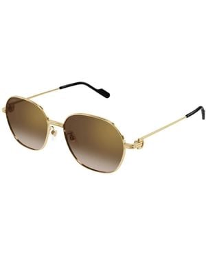 Cartier Accessoires ,Geel ,Luxe Zonnebrillen Collectie - Metallic