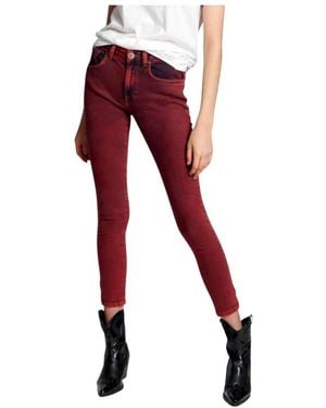 One Teaspoon Cropped Jeans - Red