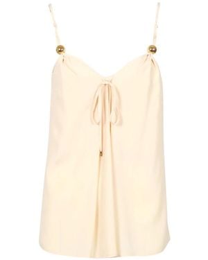 SIMONA CORSELLINI Sleeveless Tops - Neutro