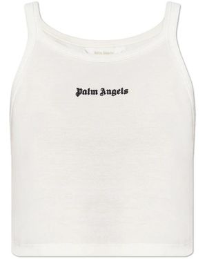 Palm Angels Sleeveless Tops - White