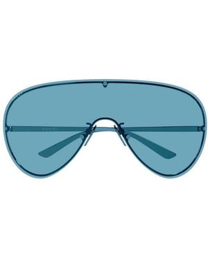 Gucci Accessoires ,Blauw ,Shield Zonnebril
