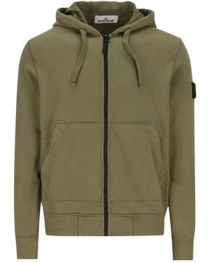 Stone Island Zip-Throughs - Verde