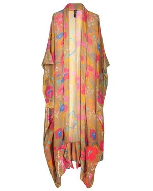 DSquared² Blumiger sequin kaftan kleid - Orange