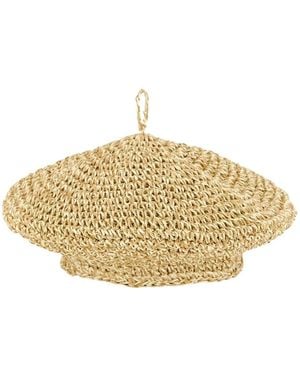 Borsalino Ines Gehaakte Papier Beret - Metallic