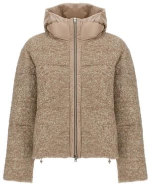 Herno Resort Jacke Aus Alpaka-Bouclé-Stoff - Natur