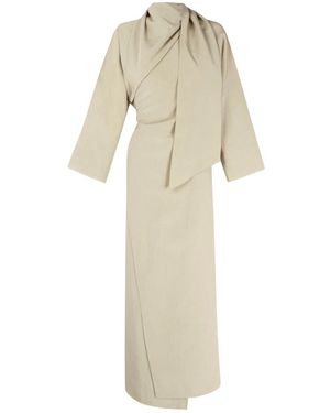 Cortana Sofia Wrap Jurk - Naturel