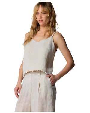 Kocca Stijlvolle Moderne Top Met Vest - Wit