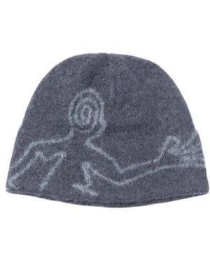 Hiking Patrol Accessoires ,Bruin ,Wol Exploration Mohair Mixed Beanie - Blauw