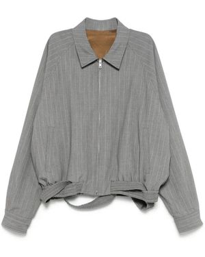 Magliano Ash Pinstripe Zip-Up Jacke - Grau