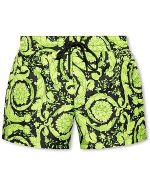 Versace Barocco Print Swim Shorts - Grün