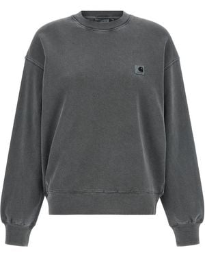 Carhartt Hoodies & Sweatvesten ,Grijs ,Katoen Nelson Crew Neck Sweatshirt