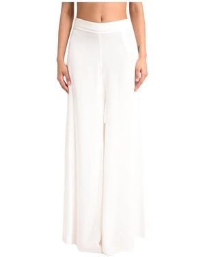 SIMONA CORSELLINI Wide Trousers - White